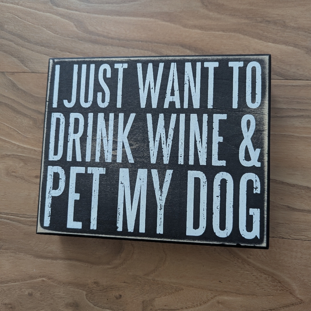 Decorative Sign - Black and White Like New